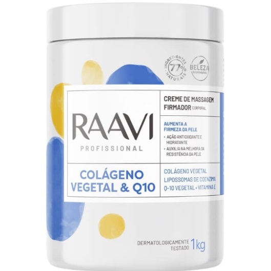 Creme de Massagem Firmador Corporal Raavi Colágeno Vegetal & Q10 1Kg