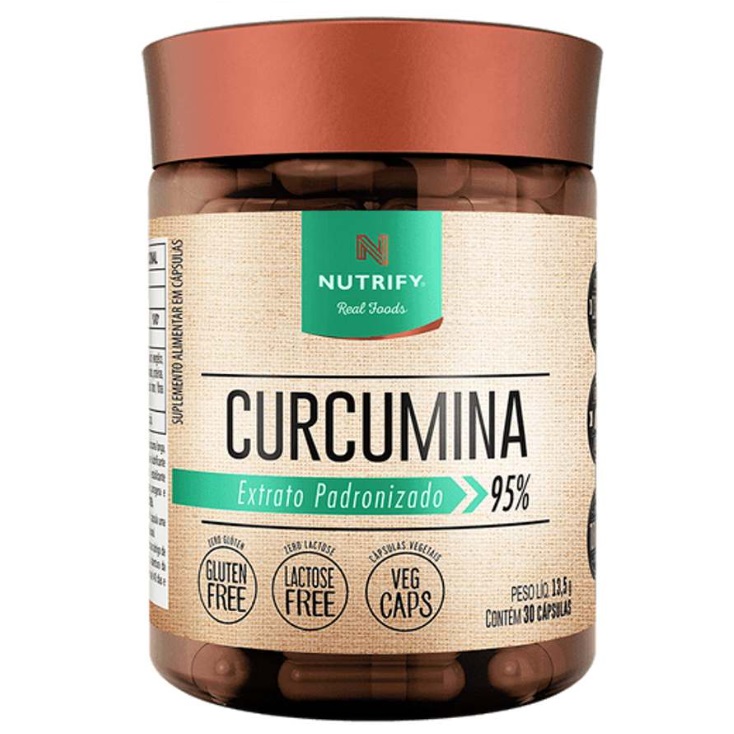 Curcumina Nutrify frasco com 30 cápsulas