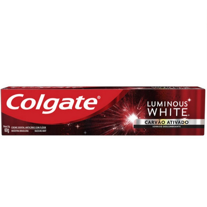 Creme Dental Anticárie Colgate Luminous White Carvão Ativado 1 unidade com 60g