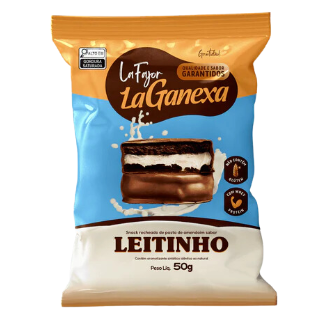alfajor la fajor la ganexa leitinho com 50g
